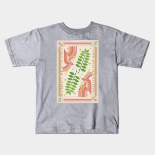 Zamioculcas Zamiifolia ZZ Plant Illustration with Playing Card Design for Plant Mom Plant Daddy Kids T-Shirt